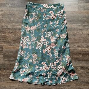 Cute Floral Midi Skirt